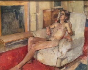 William Coldstream. 1973. Seated Nude. Oil on Canvas.