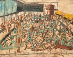 Leon Kossoff. Children's swimming pool . 1971 (willsden green, north london)