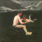 Michael Andrews. Melanie and Me swimming. 1978. Acrylic on canvas.