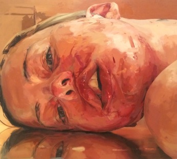 Jenny Saville. Reverse. 2002-3. (self portrait). oil on canvas.